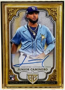 Junior Caminero 2024 Topps Gilded Collection Gold Framed Rookie Auto RC /50 HOT - Picture 1 of 2