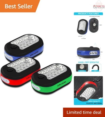 Portable LED Work Light 3-Pack Magnetic Hook Clip Bright Car Emergency Hiking - Image 1 of 4
