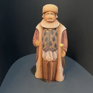 Handmade Russian Father Frost Santa Figure 9” Signed Пахранева И. Made In Russia - Picture 1 of 17