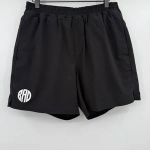 Bad Birdie Shorts Men Medium Black Lined Range Active Elastic Drawstring Stretch - Picture 1 of 12