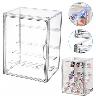 Acrylic Display Case Clear Storage Box 4-Tier Countertop Box for Collectibles - Image 1 of 4