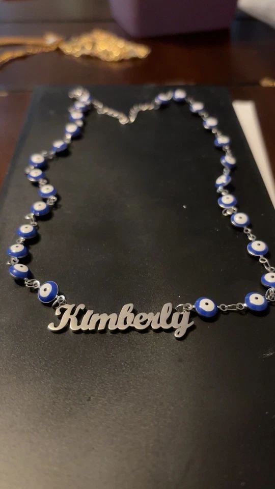 Colar personalizado Evil Eye com nome “Kimberly” - Imagem 1 de 1