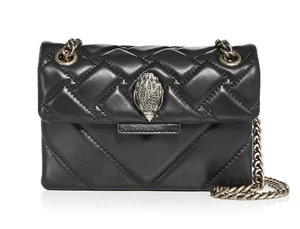 Kurt Geiger Leather Kensington Bag Black Silver - Picture 1 of 7