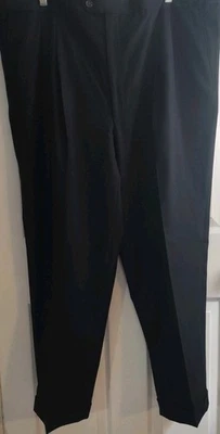  PAL ZILERI Loro Piana Wool Trouser Pants Sz 42 Italy Black Quiet Luxury Office - Image 1 of 4