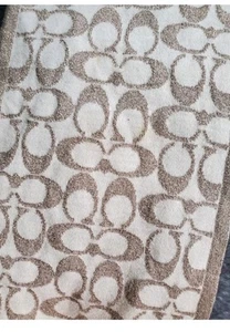 Coach Lurex Gold and White Scarf - Picture 1 of 4