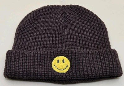 Urban Outfitters рынка X смайлик коричневый с манжетами Beanie новый без ЯРЛЫКОВ $44 - Изображение 1 из 4