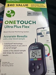 One Touch Ultra Plus Flex Meter Blood Glucose Monitoring System - Picture 1 of 2