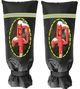 2 Pack Outdoor Faucet Covers for Winter, 13" W x 25" H Outside Yard Hydrant P... - Picture 1 of 6