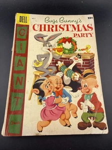 Bugs Bunny’s Christmas Party #6 (1955) Dell Giant Golden Age G/VG - Imagen 1 de 9