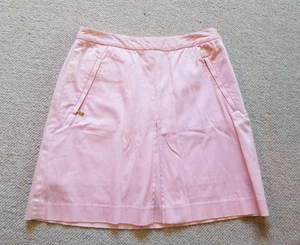 Womens Skort-RALPH LAUREN GOLF-pink cotton stretch front pleat straight short-8 - Picture 1 of 5