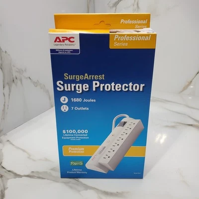 APC NET7 SurgeArrest 7-Outlet Power Strip/Surge Protector - Image 1 of 4
