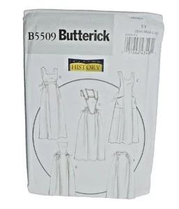 Victorian Historical Full Length Aprons 5 Styles Costume Sewing Pattern 8-18 - Picture 1 of 3
