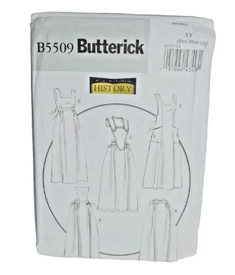 Victorian Historical Full Length Aprons 5 Styles Costume Sewing Pattern 8-18 - Image 1 of 3