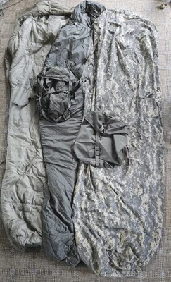 Military Army 5 Piece Modular Sleeping Bag Sleep System - MSS - ACU Sleep System - Image 1 of 4