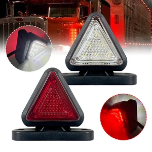 2x 12LED LKW Begrenzungsleuchten 12V 24V Positionsleuchten Anhänger Weiß Rot - Bild 1 von 12