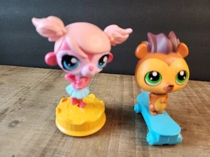 2 Stück McDonald’s LPS Littlest Pet Shop Hirsch Affe Spielzeug - Bild 1 von 12
