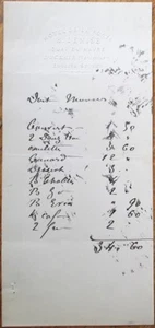 French 1900 Restaurant Bill / Check: Hotel de la Poste - Quai du Havre, Duclair - Picture 1 of 1