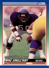 1990 Score Mike Singletary Chicago Bears #3