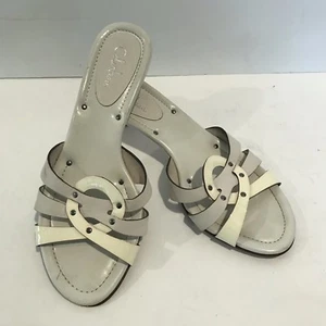 Cole Haan White/Ivory Patten Learher Strappy Sandals Dress Shoes Sz 7 - Picture 1 of 4