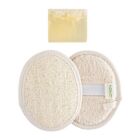 Natural Loofah Exfoliating Body Scrubber 2 Pads & Goat Milk Soap Bar | Luffa ...