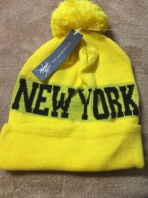 Sombrero Pom Pom Amarillo Nueva York. Talla adulto. Envío Gratis USA Foto 1 de 2