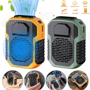 Portable Waist Clip Fan USB Rechargeable Hanging Cooling Neck Fan Power Bank Fan - Picture 1 of 18