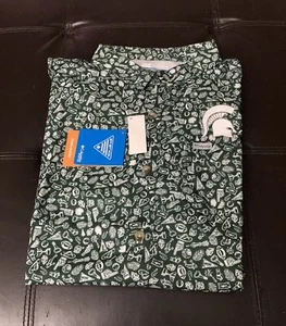 Camisa Marea Súper Floja Columbia PFG Michigan State Spartans Nueva con Etiquetas Talla Mediana D5 - Imagen 1 de 8