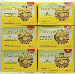 PACK OF 6-LEMON COMPLEXION SOAP with Lemon Oil & Wheat & Oat Bran 200 EACH - Picture 1 of 1