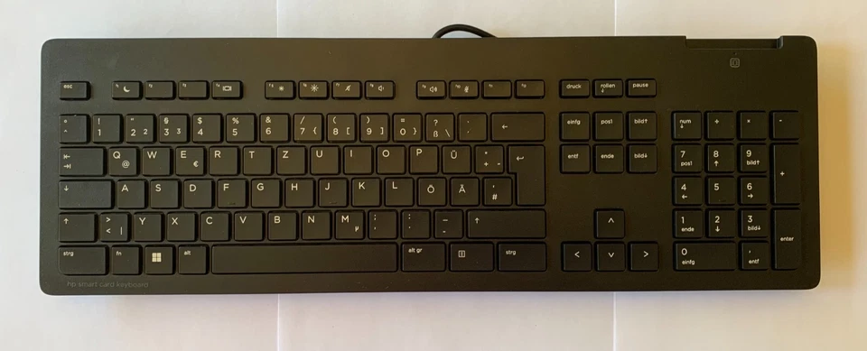 HP German SmartCard Keyboard USB Smart Card CCID German Qwertz layout - Image 1 of 3