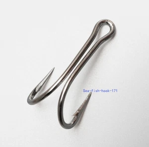 10/20pcs Stainless Steel Double Fishing Hook Strong Saltwater Frog Toad Hooks - Picture 1 of 33