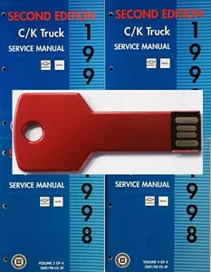 1998 Chevy GMC Truck Suburban Tahoe Yukon Shop Service Repair Manual(s) on USB - Picture 1 of 4