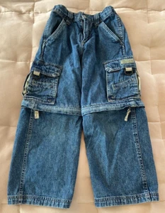Wrangler Boy's Adjustable Waist Convertible Zipper Cargo Shorts Jeans Size 8 - Picture 1 of 11