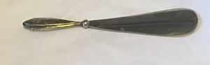 Antique Vintage Shoe Horn English Make Steel 2 Hallmarks Silver Handle - Picture 1 of 13
