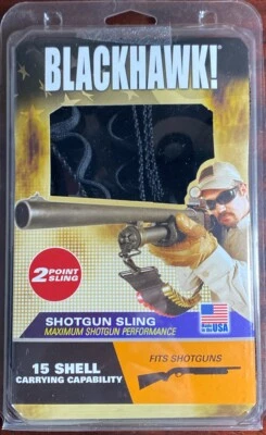 Eslinga de escopeta ajustable de 2 puntos Blackhawk: capacidad de carga de 15 carcasas, negra Foto 1 de 2
