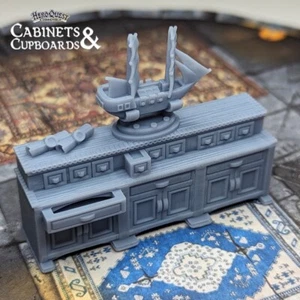 Cabinets & Cupboards 25mm HeroQuest Compatible Dungeon Terrain Miniature - Picture 1 of 10