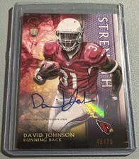 2015 Topps Valor Rookie Autograph Strength #79 DAVID JOHNSON Auto RC 45/75
