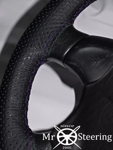 Per Seat Arosa 97-04 Perforata Copertura Del Volante IN Pelle Viola Doppio Stch - Foto 1 di 1