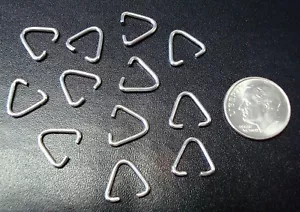 12 Anillos de salto de alambre colgantes 11mm enchapados en oro blanco 18 ga fps080 - Imagen 1 de 3