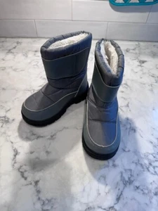 New Lupilu Girl Toddler Fashion Weather Resistant Snow Boots 7.5 Grey Snowflake - Picture 1 of 4