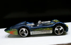 Hot Wheels Turbolence Mattel 1999 azul fundido a presión con llamas 811 - Imagen 1 de 7