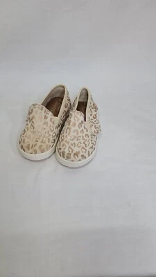 Gold Cheetah Print 340516 Girls Tom's Shoes Size 6 - Image 1 of 4