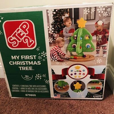 Nuevo Paso 2 Mi Primer Árbol de Navidad Tren Adornos Preescolar Pretender Jugar Juguete Foto 1 de 4