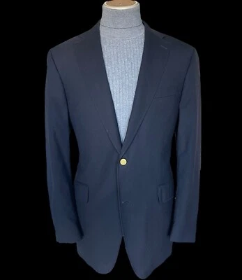 VTG J Press Navy Percival Blazer Gold Buttons 43L University Made In Canada - Image 1 of 4
