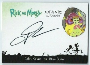 Cryptozoic Rick and Morty season 2 autograph card John Kassir