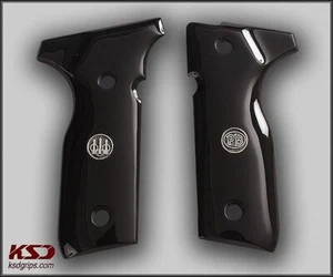 Empuñaduras acrílicas negras compatibles con Stoger marca KSD Beretta Mod 8000 / 8040 F - Imagen 1 de 2