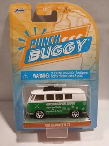 Jada Punch Buggy 1:64 Scale White/Green Arrowhead Ski Lodge VOLKSWAGEN T1 Bus - Picture 1 of 2