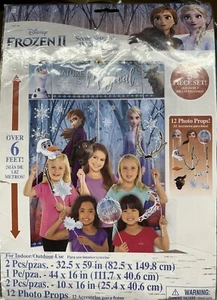 Frozen II Disney Princess Birthday Party Decoration Scene Setters w/Photo Props - Picture 1 of 1