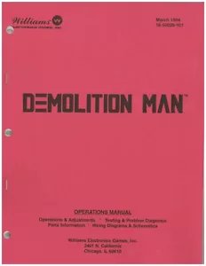 Manuale flipper uomo Williams DEMOLITION 144 pagine NUOVO - SPEDIZIONE GRATUITA USA!! - Foto 1 di 1