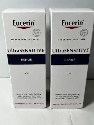 Eucerin Ultra Sensitive Repair Gel 50ml + 50ml- Acne Prone Skin Soothing - Image 1 of 4
