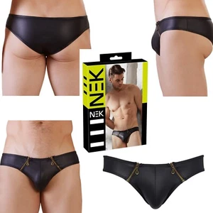 NEK Cooler Herren SLIP Leder Imitat mit 2 Front Zipper Rio Schwarz in 2XL - Picture 1 of 9